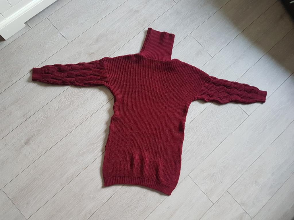 Col trui bordeaux rood one size, Ophalen of Verzenden, Zo goed als nieuw, Rood