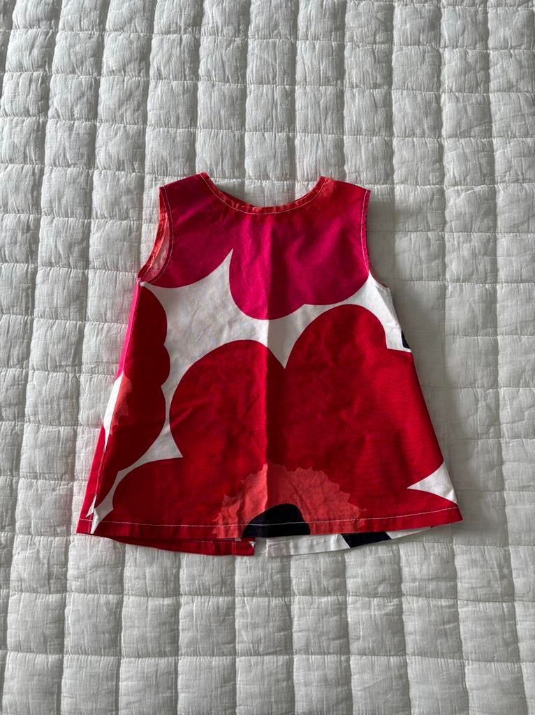 Handgemaakt jurkje Marimekko stof maat 86/92, Meisje, Jurkje of Rokje, Handgemaakt, Ophalen of Verzenden