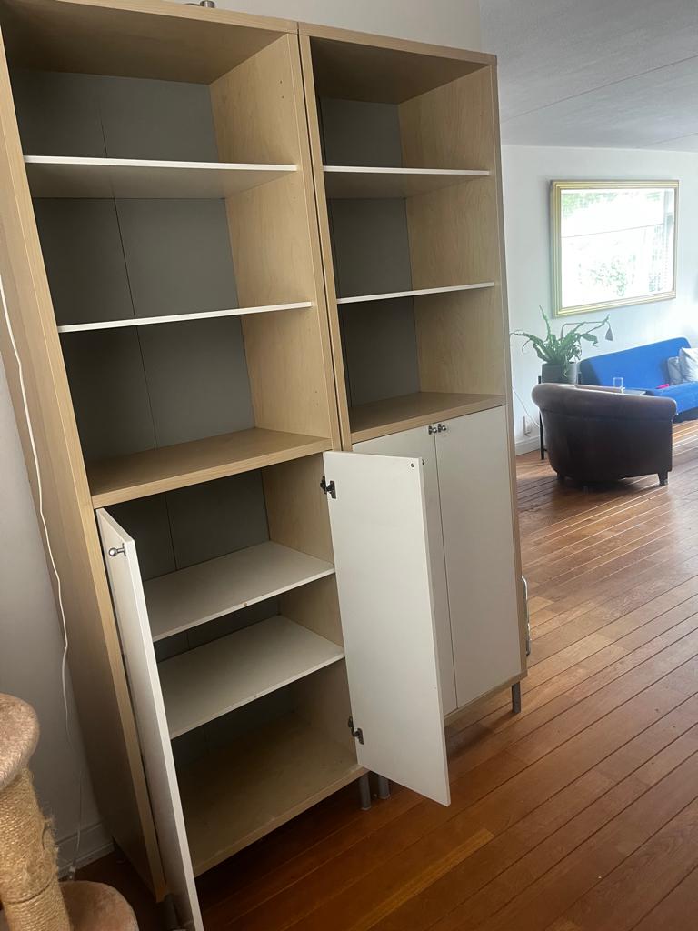 Mooie Magiker IKEA kast in twee delen, Huis en Inrichting, 200 cm of meer, Teakhout, Zo goed als nieuw, Modern