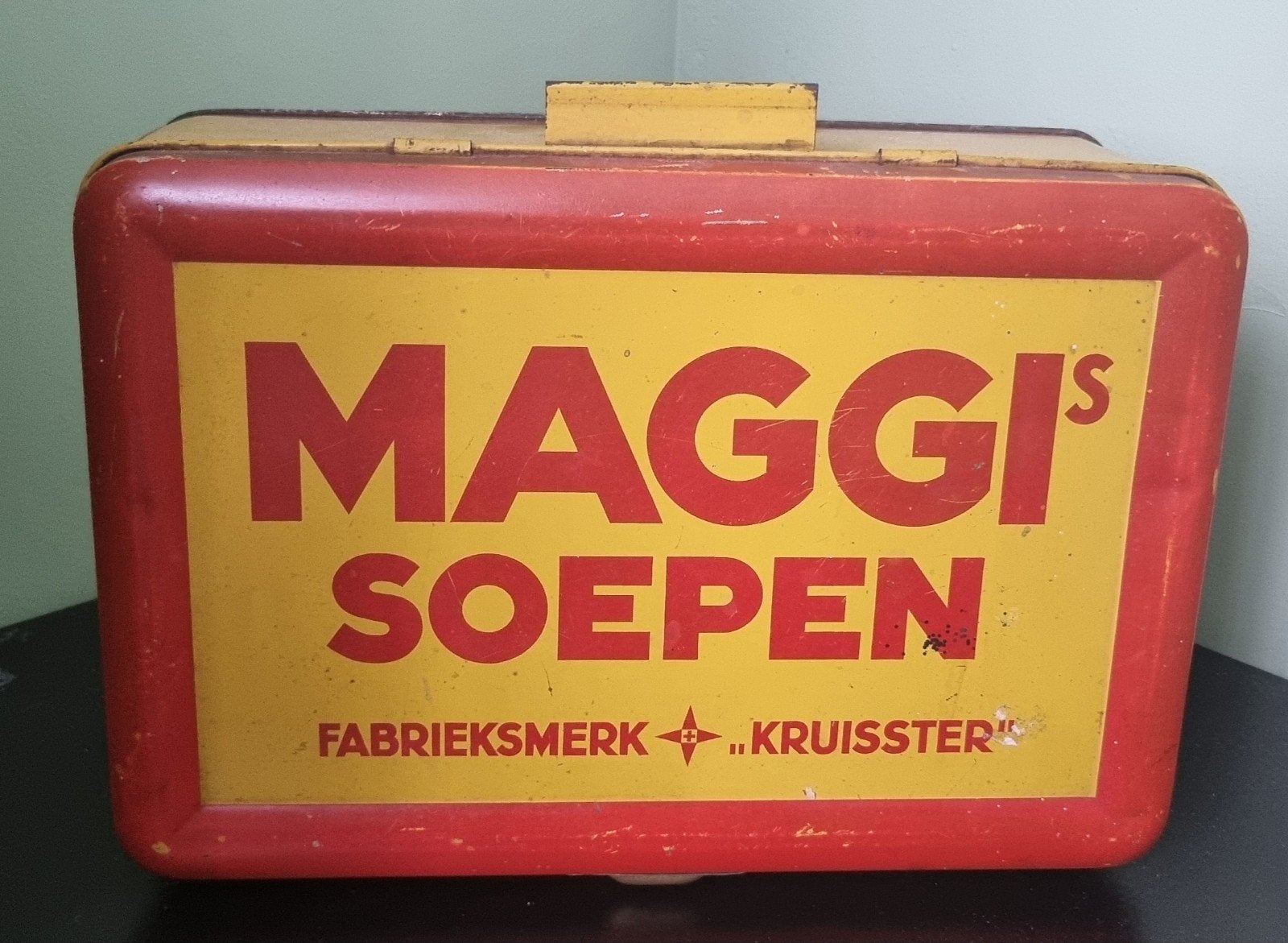 groot Maggi Soepen blik, Verzamelen, Blikken, Ophalen of Verzenden, Gebruikt, Overige, Overige merken