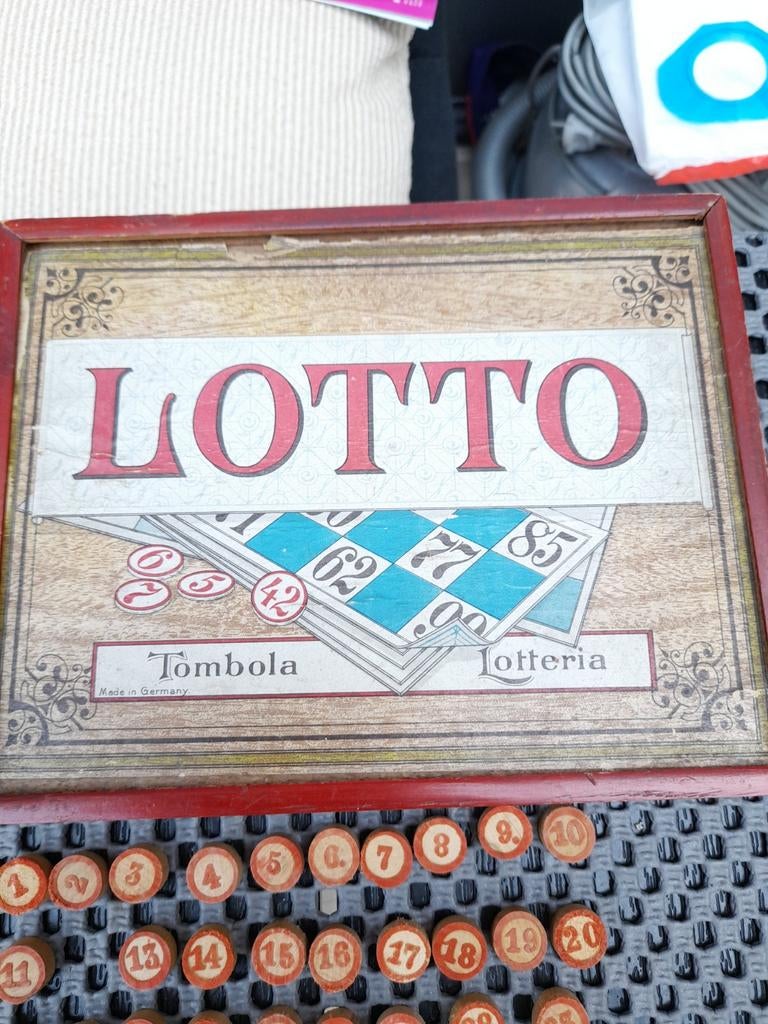 Vintage Lotto Tombola Spel - Made in Germany, Vijf spelers of meer, Ophalen of Verzenden, Gebruikt, Onbekend