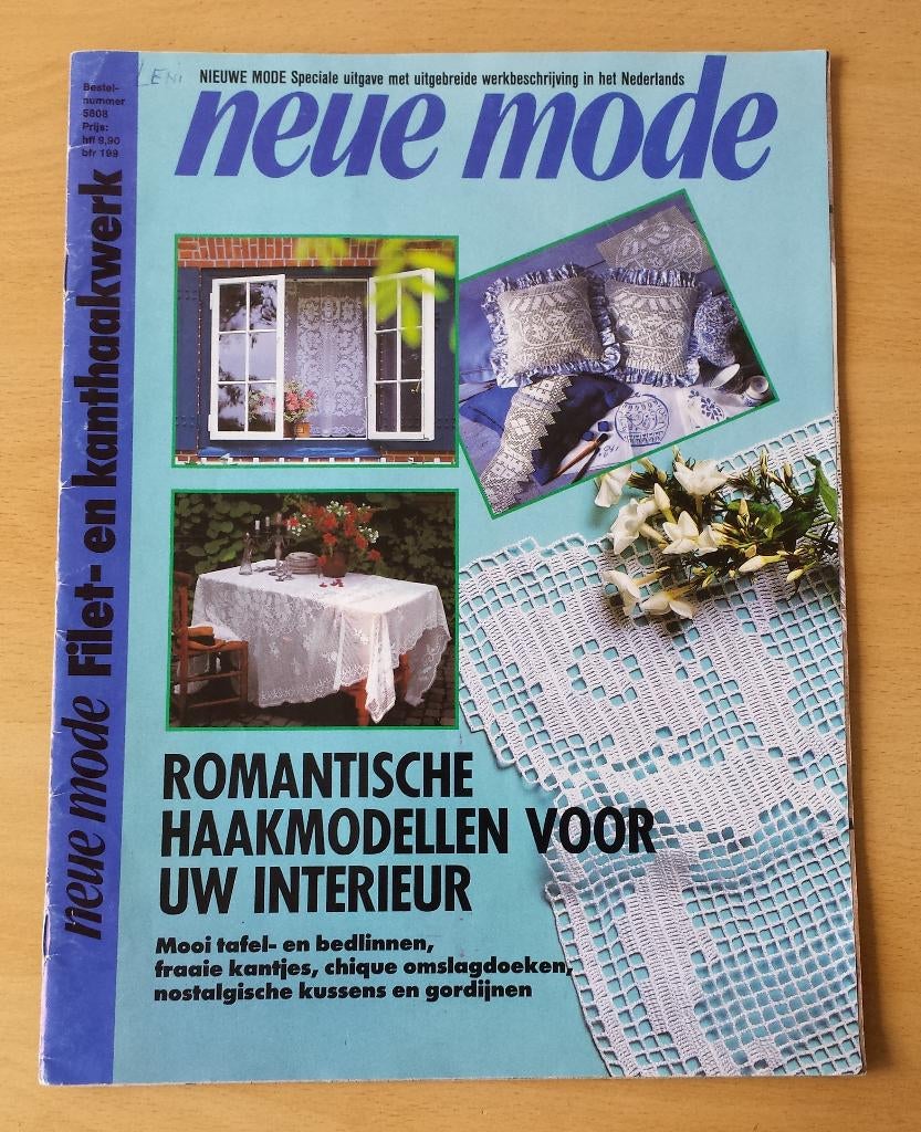Haken - Neue Mode - Filet- en Kanthaakwerk - 1993, Neue Mode, Gebruikt, Ophalen of Verzenden, Patroon of Boek