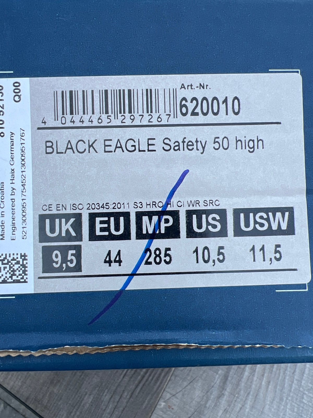 NIEUW IN DOOSHAIX Black Eagle Safety 50 High S3  maat 44, Kleding | Heren, Schoenen, Nieuw, Werkschoenen, Zwart, Ophalen
