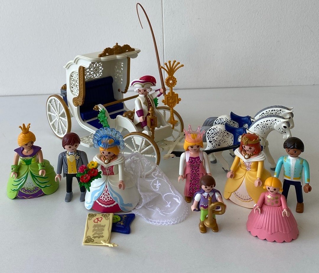 Playmobil prinsessen koets. Zie foto’s, Kinderen en Baby's, Speelgoed | Playmobil, Ophalen of Verzenden, Gebruikt, Losse onderdelen