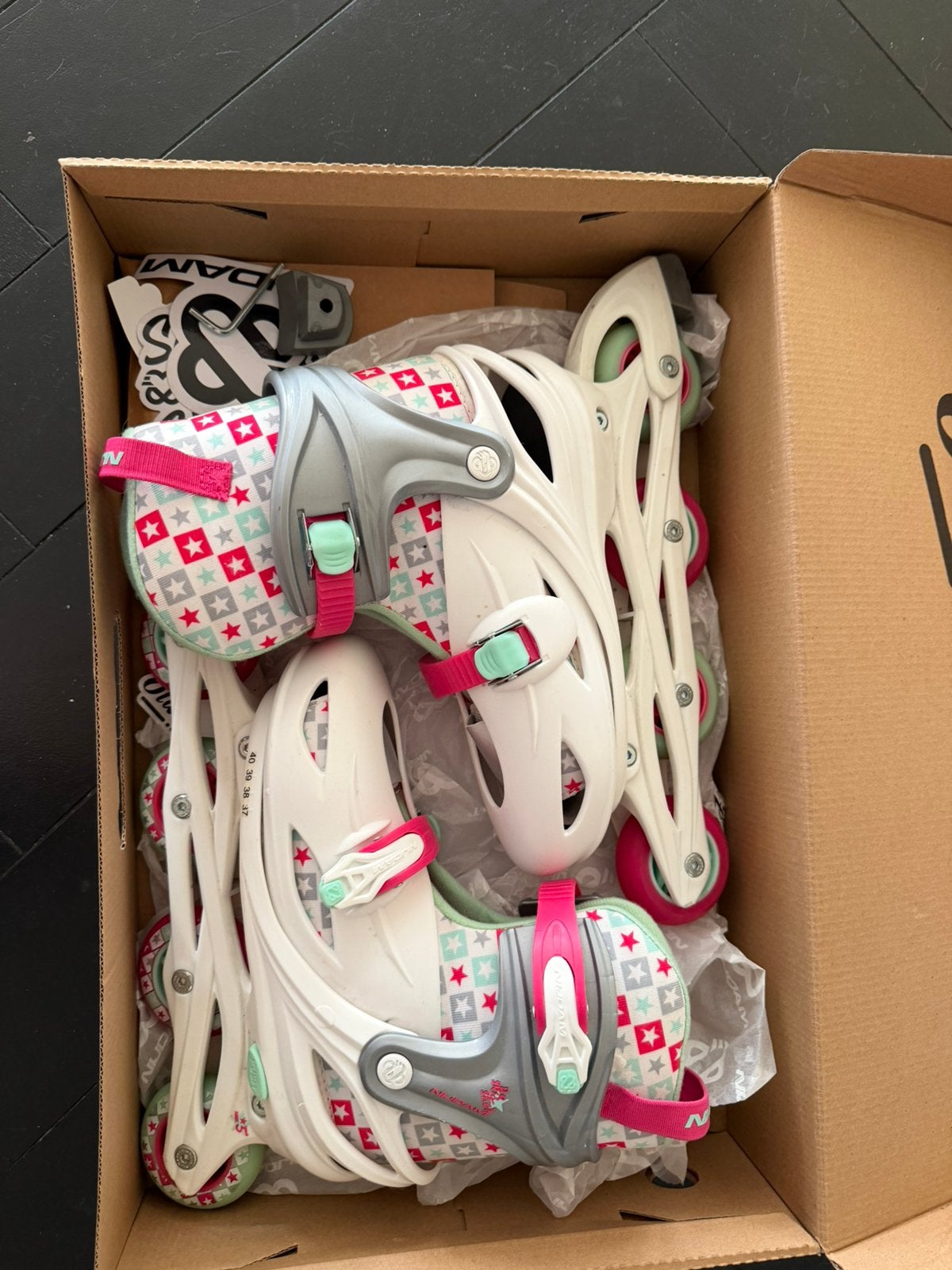 Nijdam inline skates hardboot, Ophalen, Zo goed als nieuw
