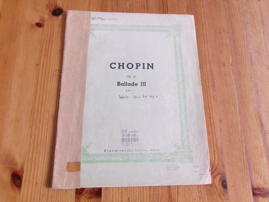 Klavarskribo - chopin, Gebruikt, Klassiek, Ophalen of Verzenden, Artiest of Componist