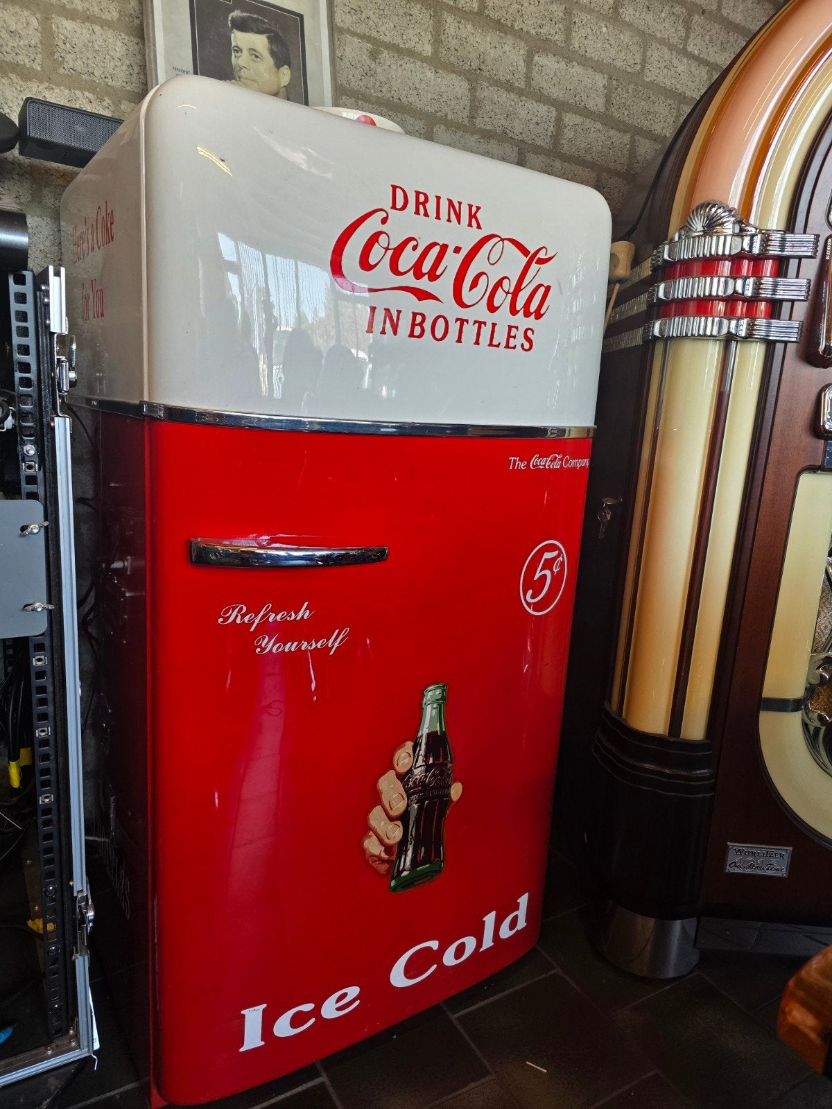 Coca-Cola Koelkast - Vintage Stijl, Witgoed en Apparatuur, Koelkasten en IJskasten, 100 tot 150 liter, 45 tot 60 cm, Ophalen, 85 tot 120 cm
