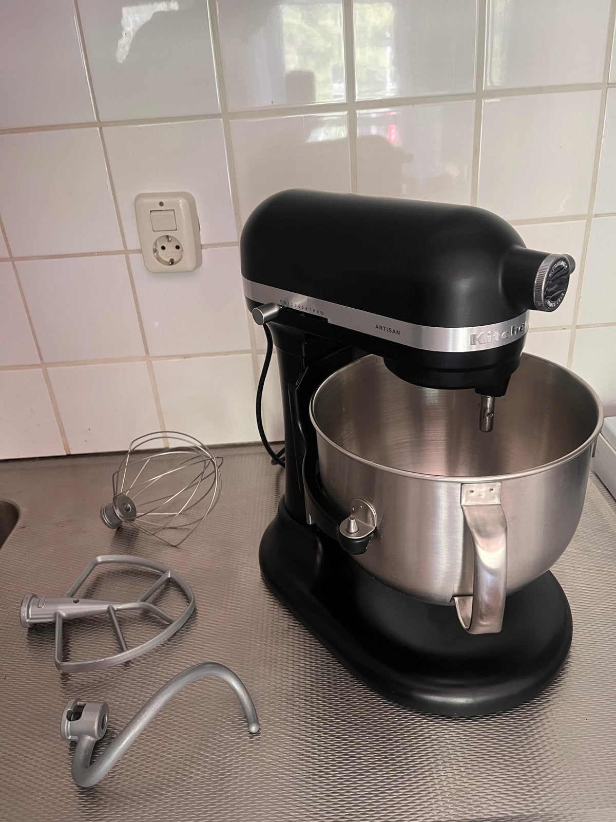 KitchenAid Artisan Bowl-Lift Keukenmixer Matzwart, Ophalen of Verzenden, Gebruikt