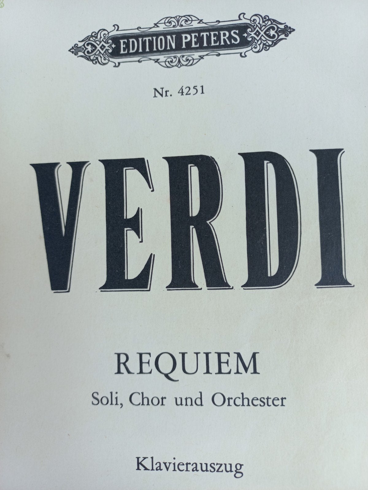 Verdi Requiem - Soli, Chor und Orchester (Klavierauszug), Ophalen of Verzenden