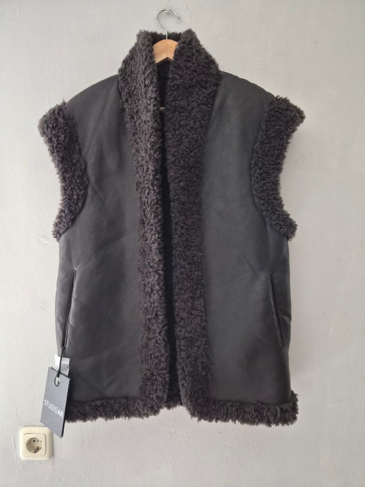 Studio AR faux reversible gilet nieuw, Bruin, Verzenden, Studio ar, Nieuw
