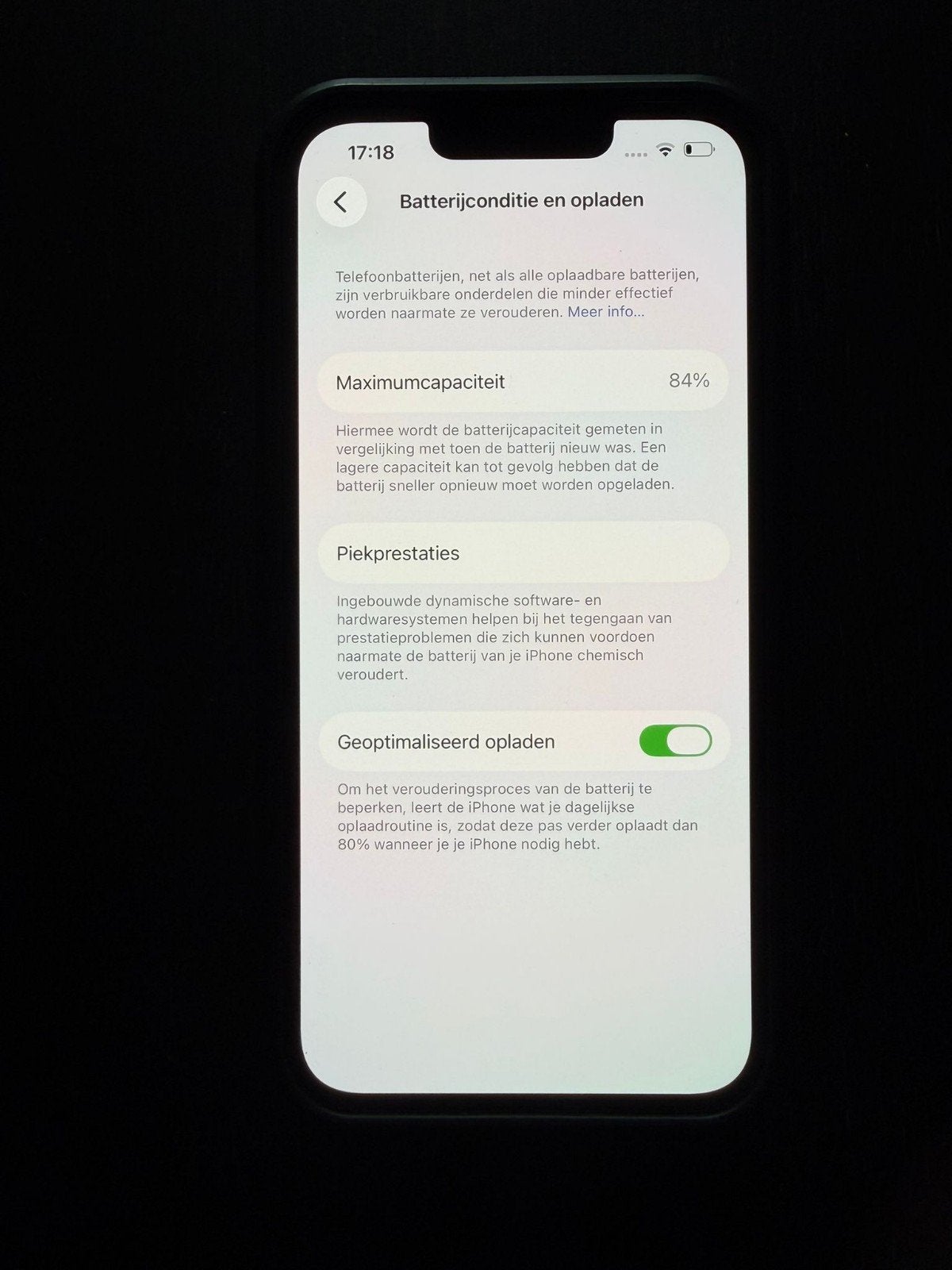 iPhone 13 Pro 128 GB Grafiet - 84% batterijconditie, Ophalen of Verzenden, IPhone 13 Pro, 84 %, Zonder simlock