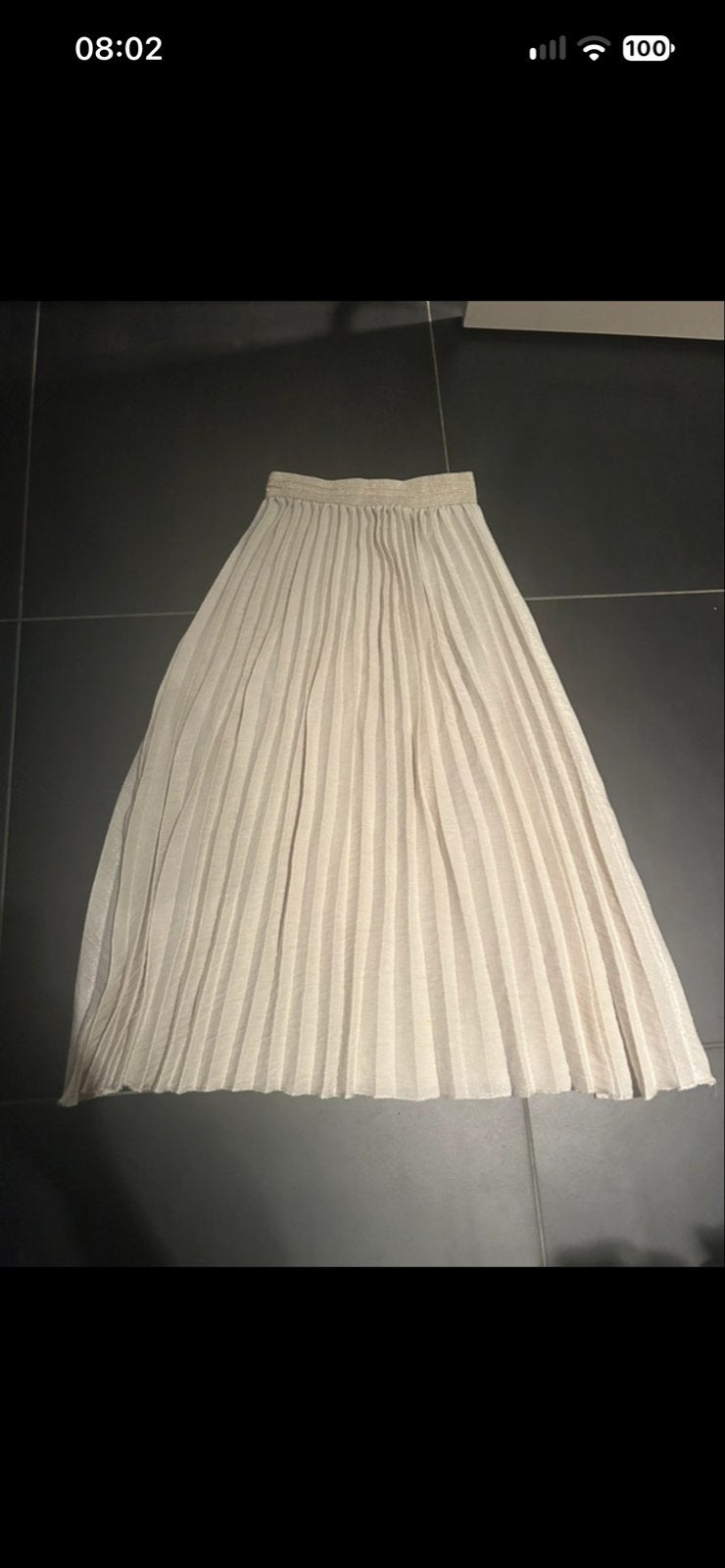 Mooie dames plooi plissé rok maat M, Kleding | Dames, Maat 38/40 (M), Beige, Ophalen of Verzenden, Zo goed als nieuw