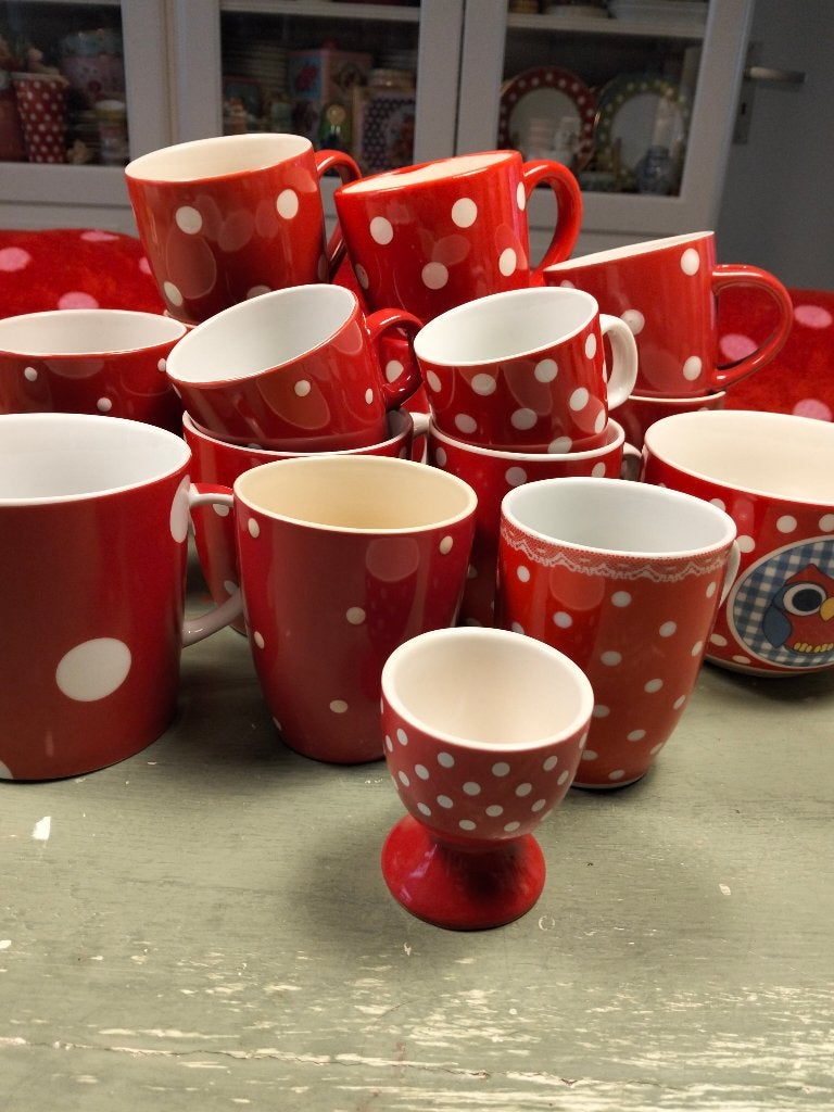Polkadots servies, Huis en Inrichting, Keuken | Servies, Ophalen of Verzenden, Gebruikt, Porselein, Overige stijlen