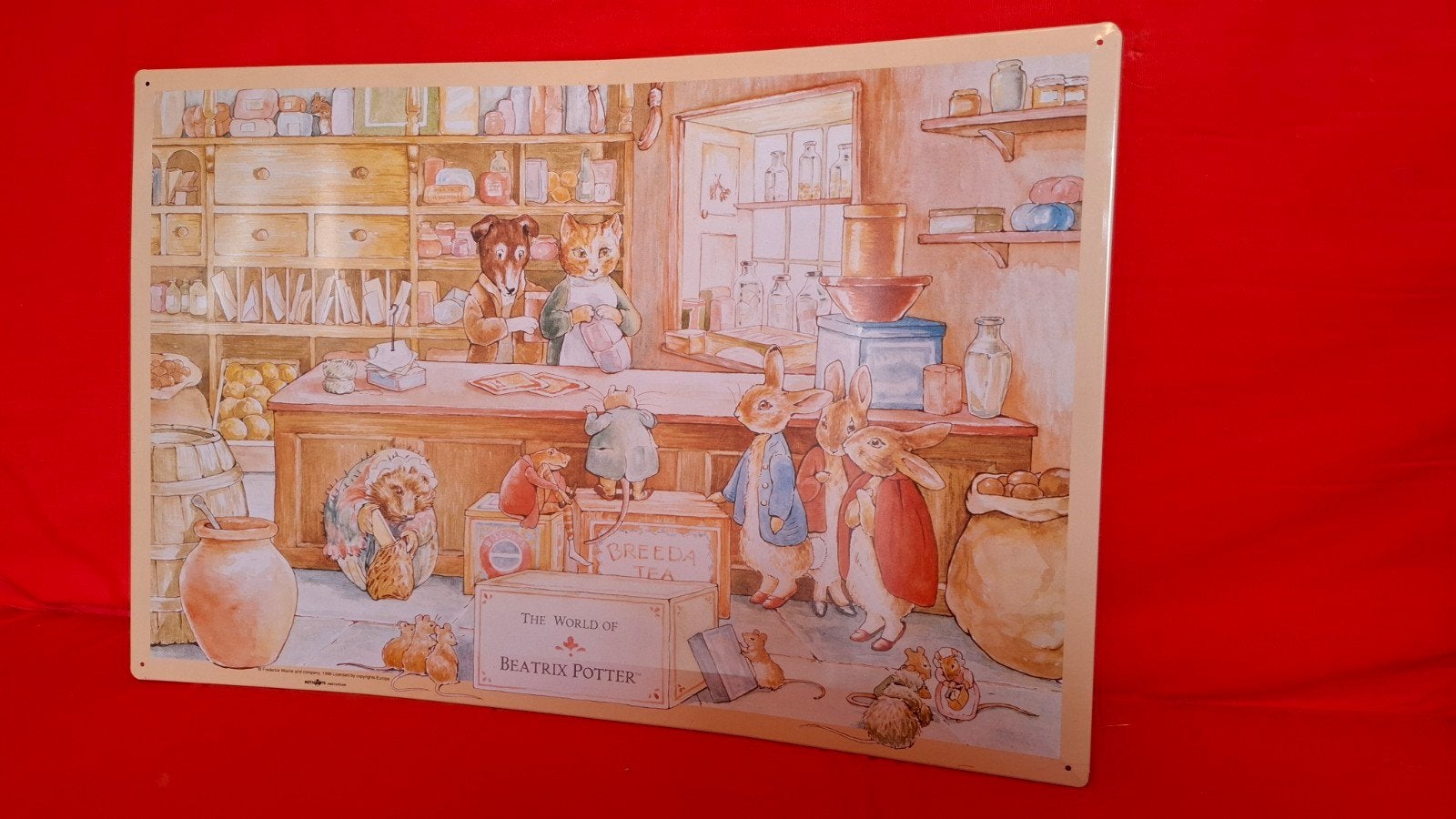 Nieuw blikken wandbord Beatrix Potter - Peter Rabbit, Meerkleurig, Overige stijlen, Nieuw, Ophalen of Verzenden