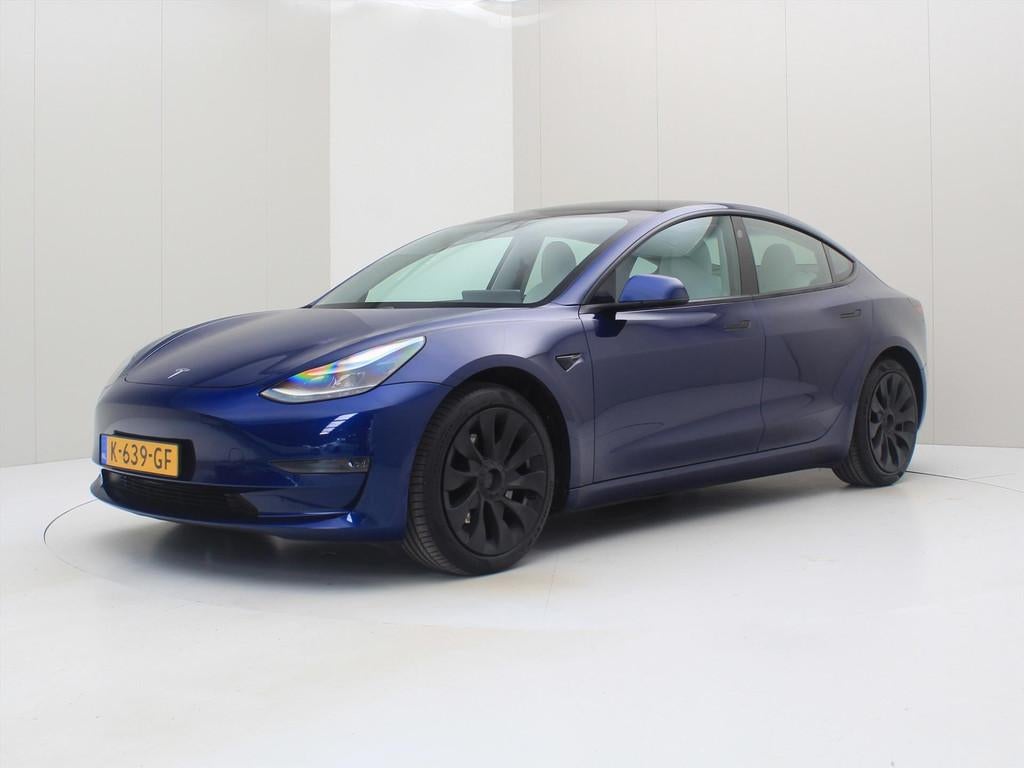Tesla Model 3 Long-Range AWD 351pk 75 kWh FACELIFT 87% SoH [, Auto's, Tesla, Automaat, Adaptive Cruise Control, Gebruikt, Blauw