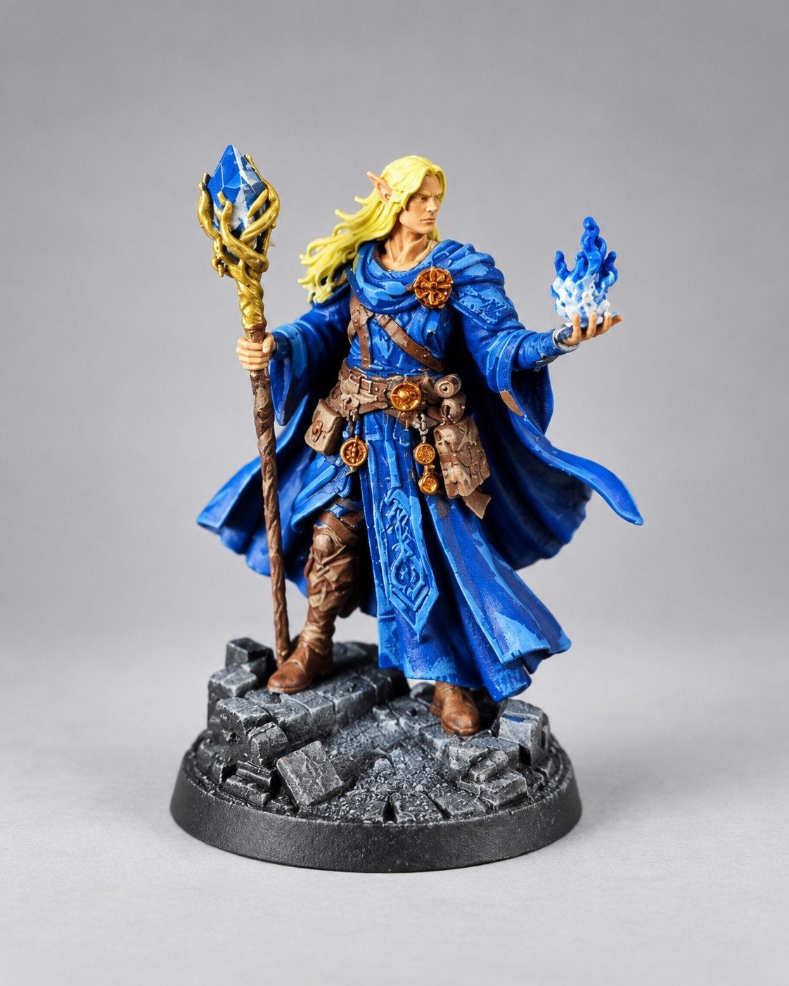 Handgeschilderde D&D miniatuur – Elf Wizard / Mage, Ophalen of Verzenden, Nieuw