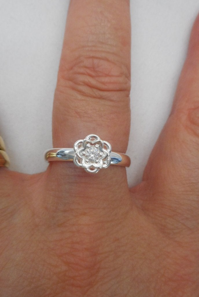 Zilveren stapelring met steentje ringmaat 17,5 nr.2094, Verzenden, Zo goed als nieuw, 17 tot 18, Dame
