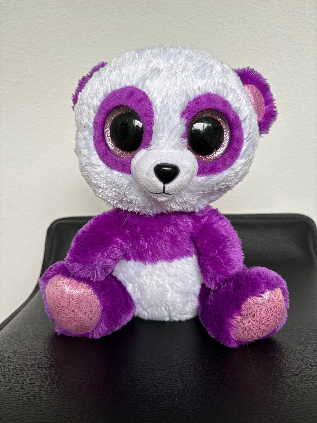Ty Beanie Boo Giselle de Paarse Panda Knuffel, Kinderen en Baby's, Speelgoed | Knuffels en Pluche, Paars, Overige typen, Ophalen of Verzenden