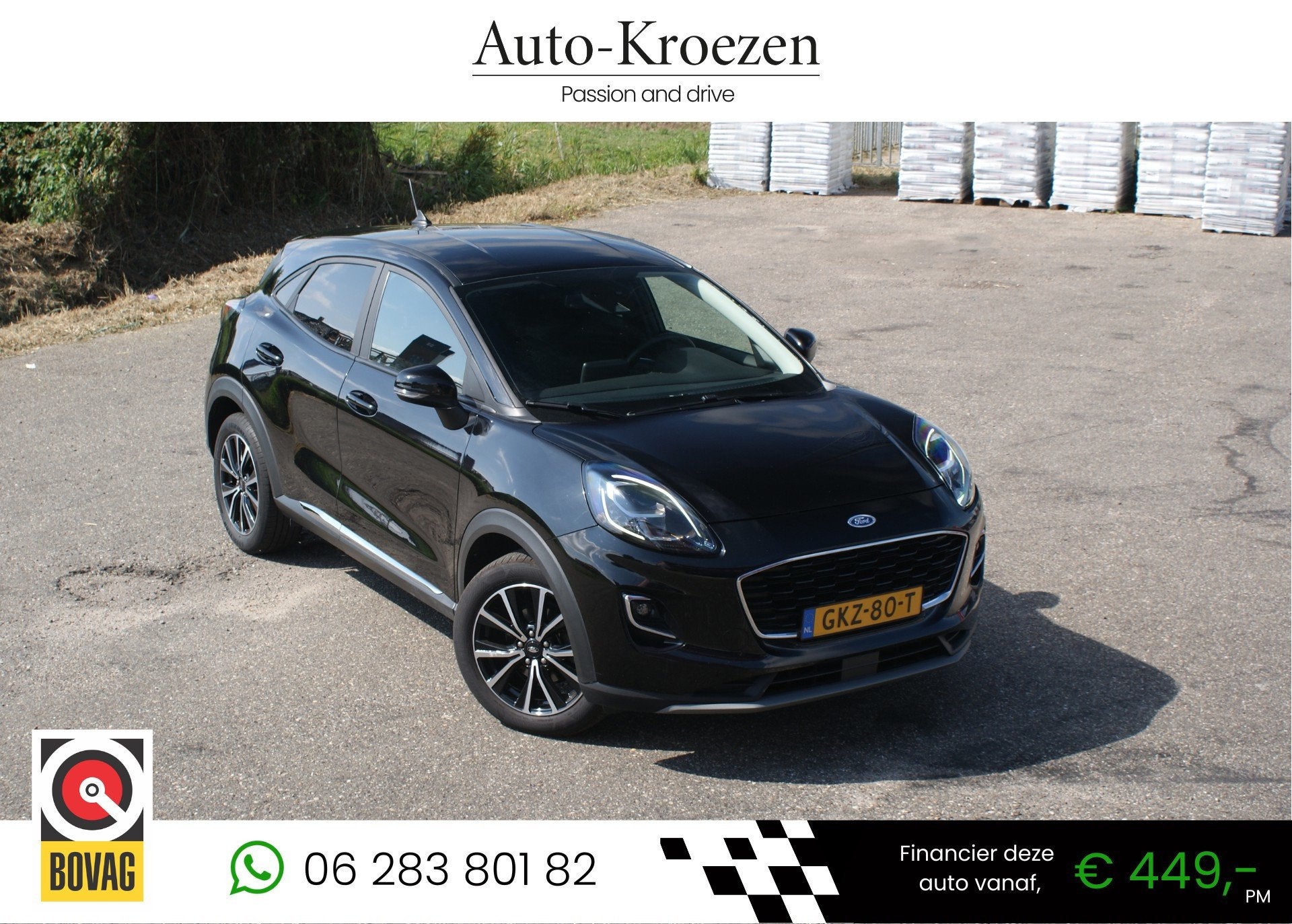 Ford PUMA 1.0 EcoBoost Hybrid Titanium | Cruise | Stoel verw, Voorwielaandrijving, Zwart, Automatische klimaatregeling, Bedrijf