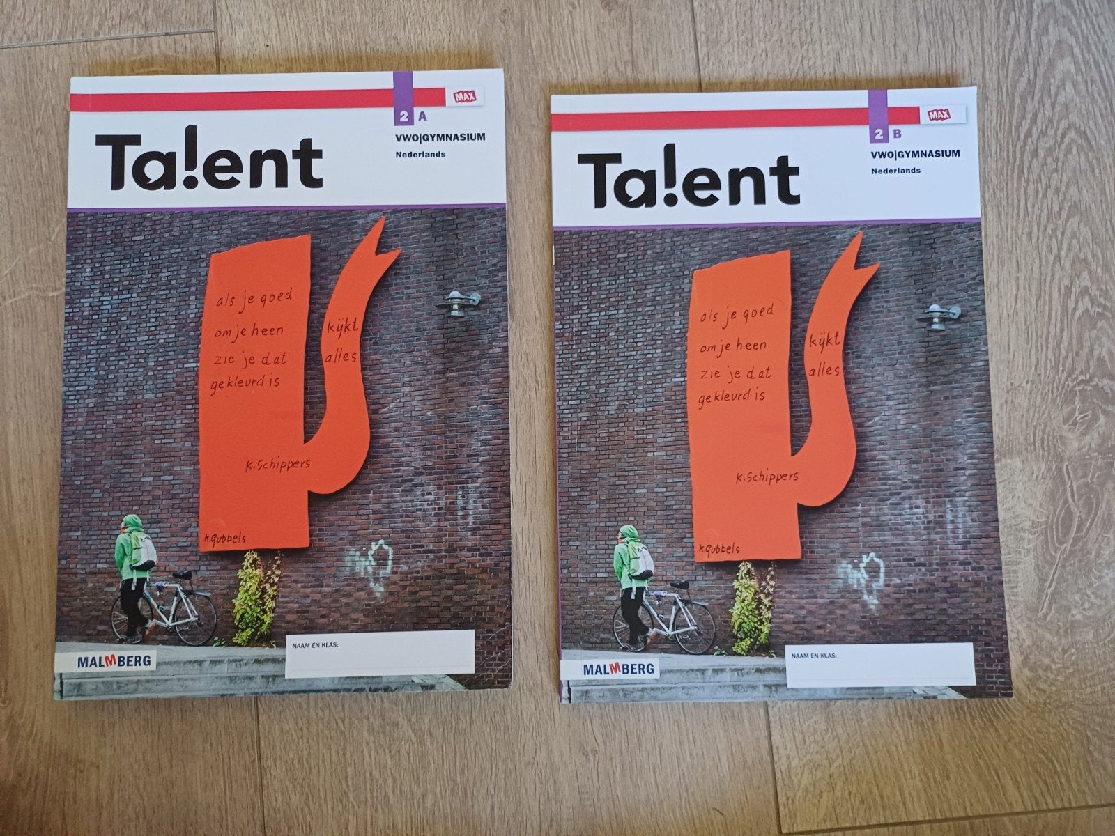 Talent, Max, VWO 2 A en B, Boeken, Schoolboeken, Gelezen, VWO, M. van den Berg, S. te Brake, J. Channel, M. van der Hulst, Ophalen of Verzenden