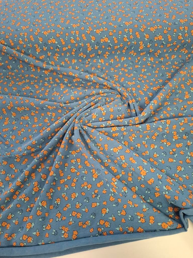 Linnen Jersey, Hobby en Vrije tijd, Stoffen en Lappen, Nieuw, Linnen, 120 cm of meer, 30 tot 200 cm, Blauw, Ophalen of Verzenden