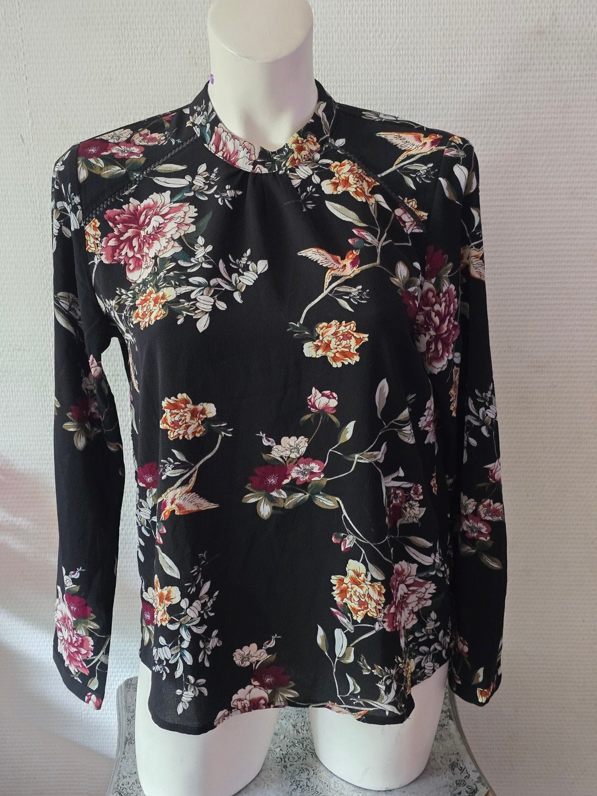 ONLY Dames Tuniek Maat 40 met Bloemenprint, Maat 38/40 (M), Zwart, Ophalen of Verzenden, ONLY