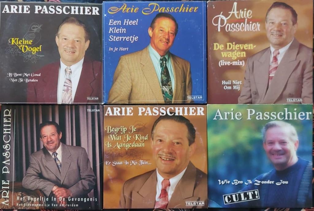 LOT 6 CD-SINGLES VAN ARIE PASSCHIER, 6 singles of meer, Ophalen of Verzenden, Zo goed als nieuw, Nederlandstalig