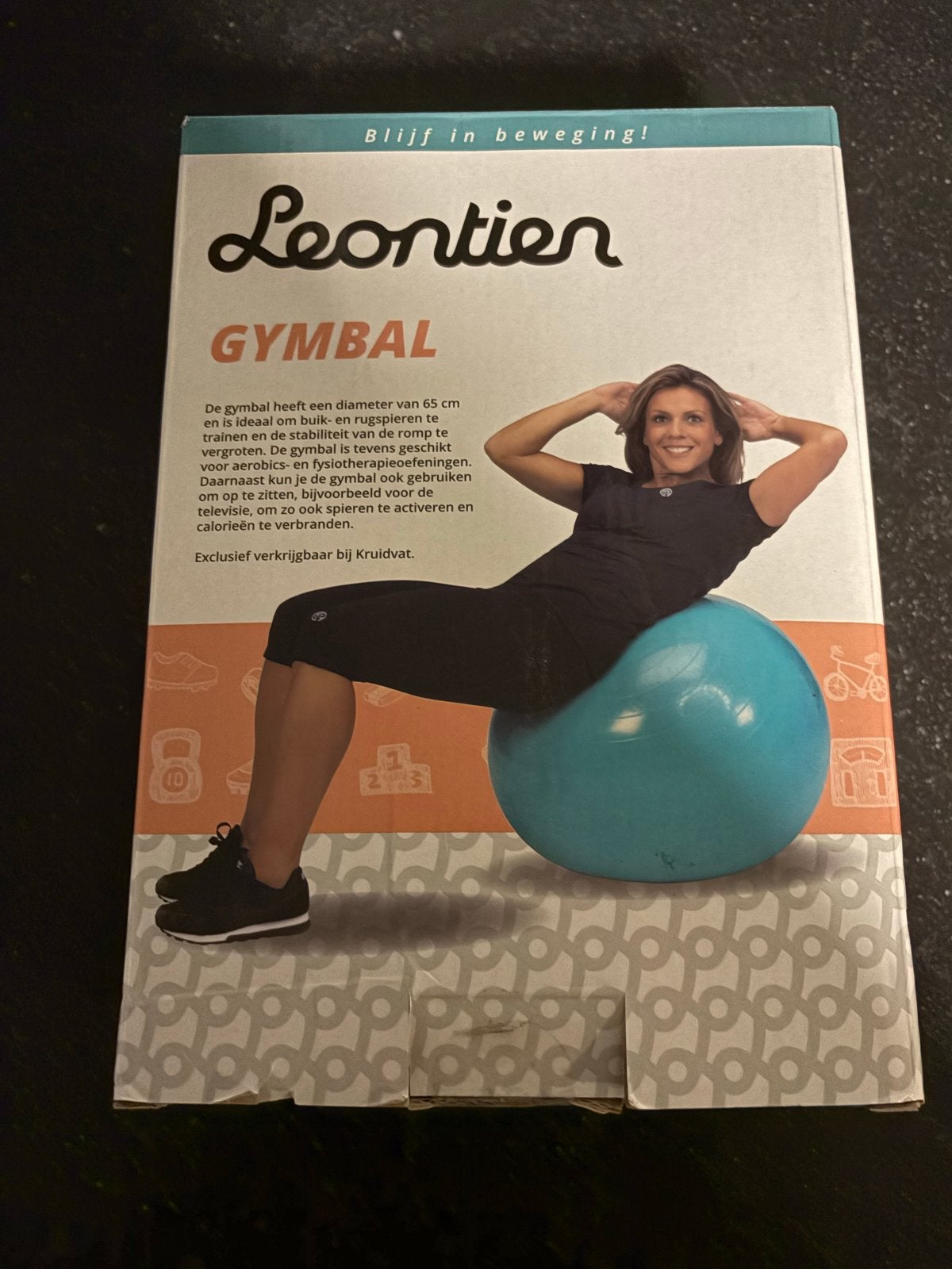 Leontien Gymbal - Fitnessbal 65 cm, Ophalen of Verzenden, Nieuw, Buik, Fitnessbal