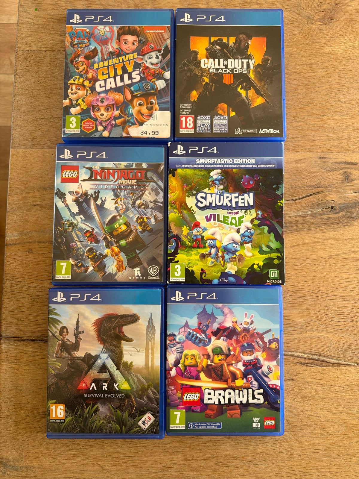 PS4 Games Bundel: Paw Patrol, Call of Duty, LEGO, Smurfen, A, Online, Gebruikt, Vanaf 18 jaar, Overige genres