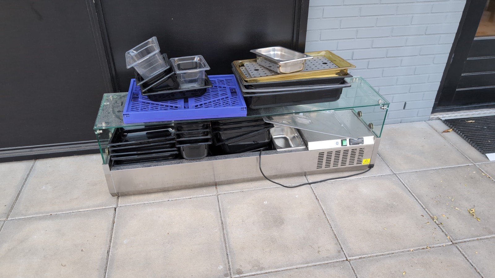 Combisteel Opzet Koelvitrine - Zonder Bakken, 200 liter of meer, Ophalen, Gebruikt, Zonder vriesvak