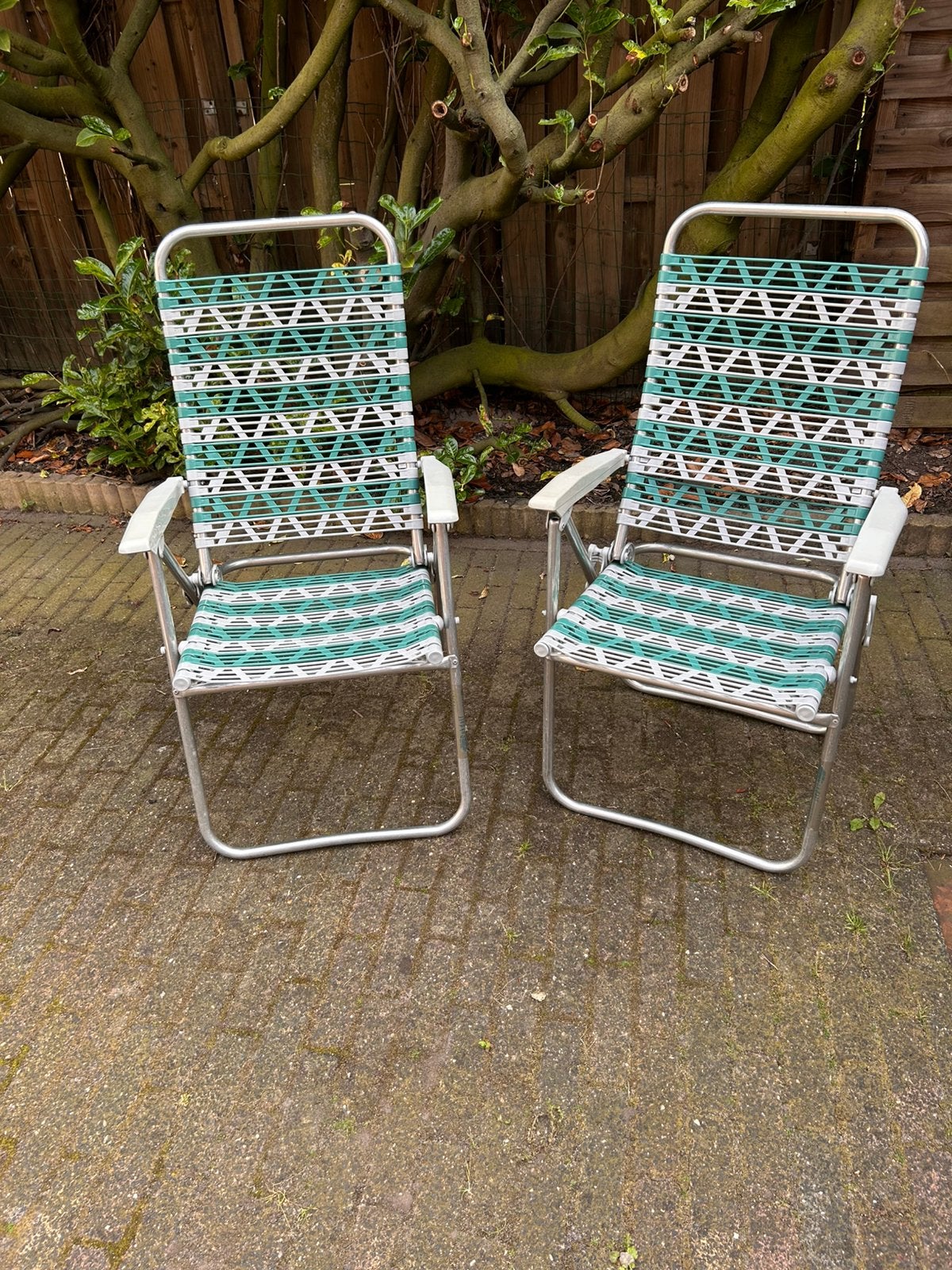 2 Dukdalf campingstoelen groen, Ophalen of Verzenden, Gebruikt, Campingstoel