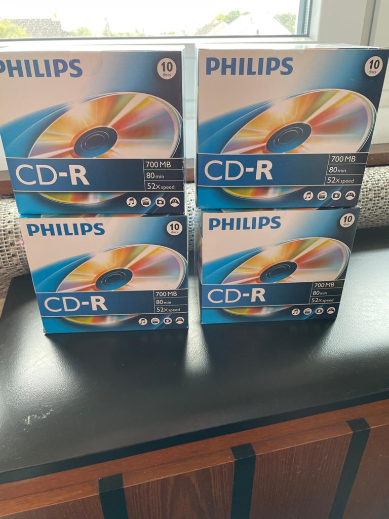 Philips CD-R 700 MB 80 min 52x speed - 40 stuks, Computers en Software, Beschrijfbare discs, Nieuw, Cd, Ophalen of Verzenden