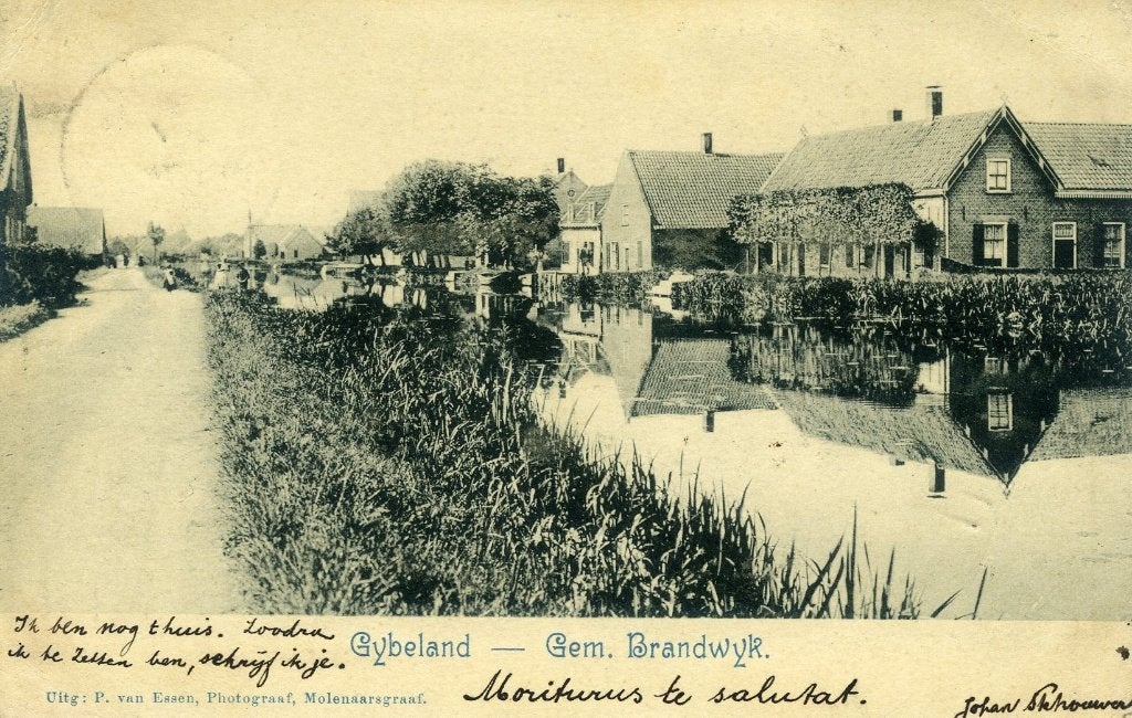 ansichtkaart Gybeland, Ophalen of Verzenden, Voor 1920, Gelopen, Zuid-Holland