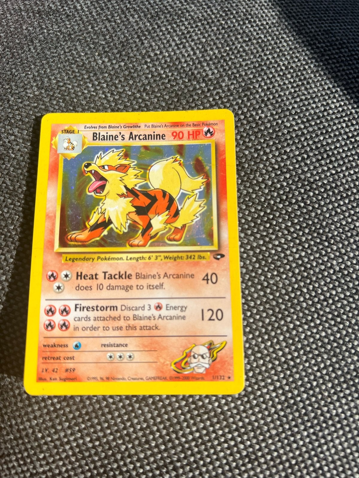 Blaine's Arcanine Pokémon kaart - Zo goed als nieuw, Ophalen of Verzenden, Zo goed als nieuw, Losse kaart