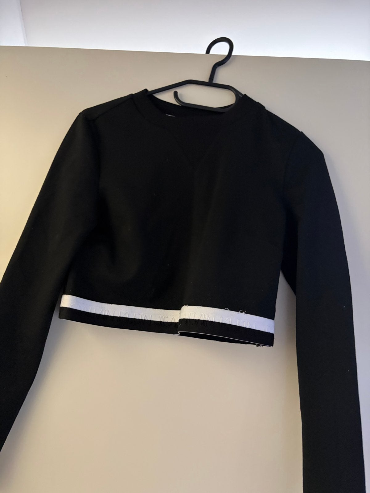 Calvin Klein Croptop Maat S, Zwart, Ophalen of Verzenden, Lange mouw, Maat 36 (S)