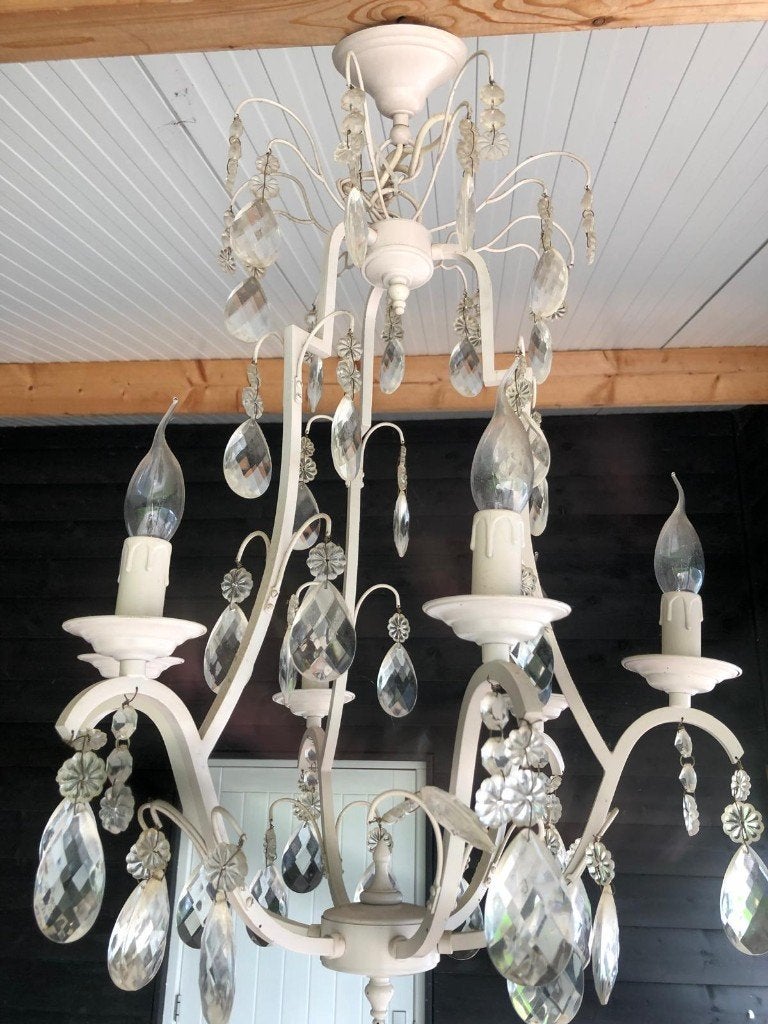 kroonluchter, Huis en Inrichting, Lampen | Kroonluchters, Ophalen, Gebruikt, Glas, E14 (klein)