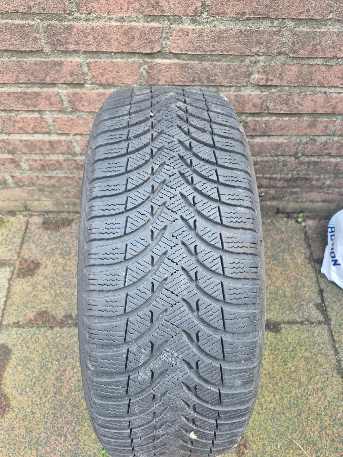 Winterbanden Michelin Alpin 205/55/R16 met velgen, Ophalen, Gebruikt