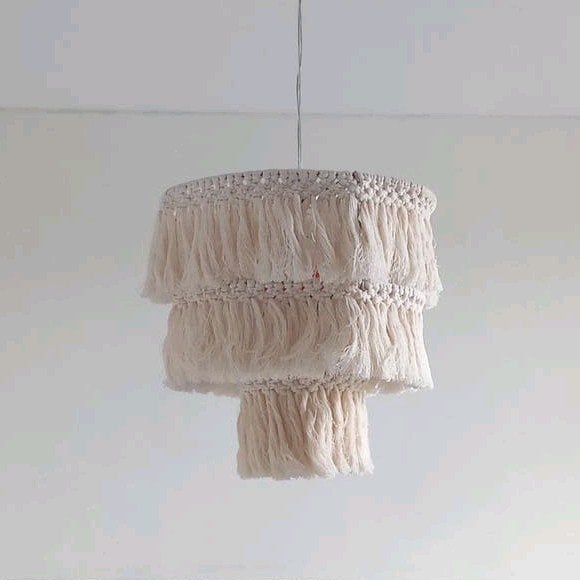 Macrame hanglamp, Ophalen