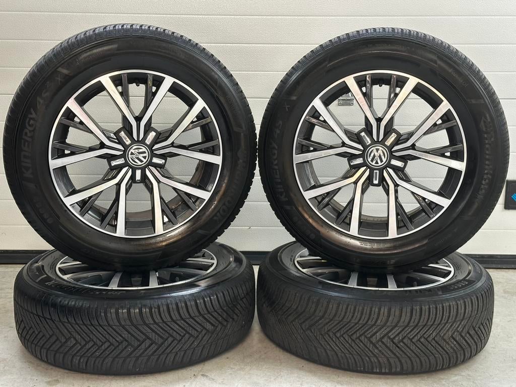 Originele 17 inch 5x112 VW Tiguan Tulsa Velgen & Banden set, Banden en Velgen, 17 inch, Ophalen of Verzenden, All Season