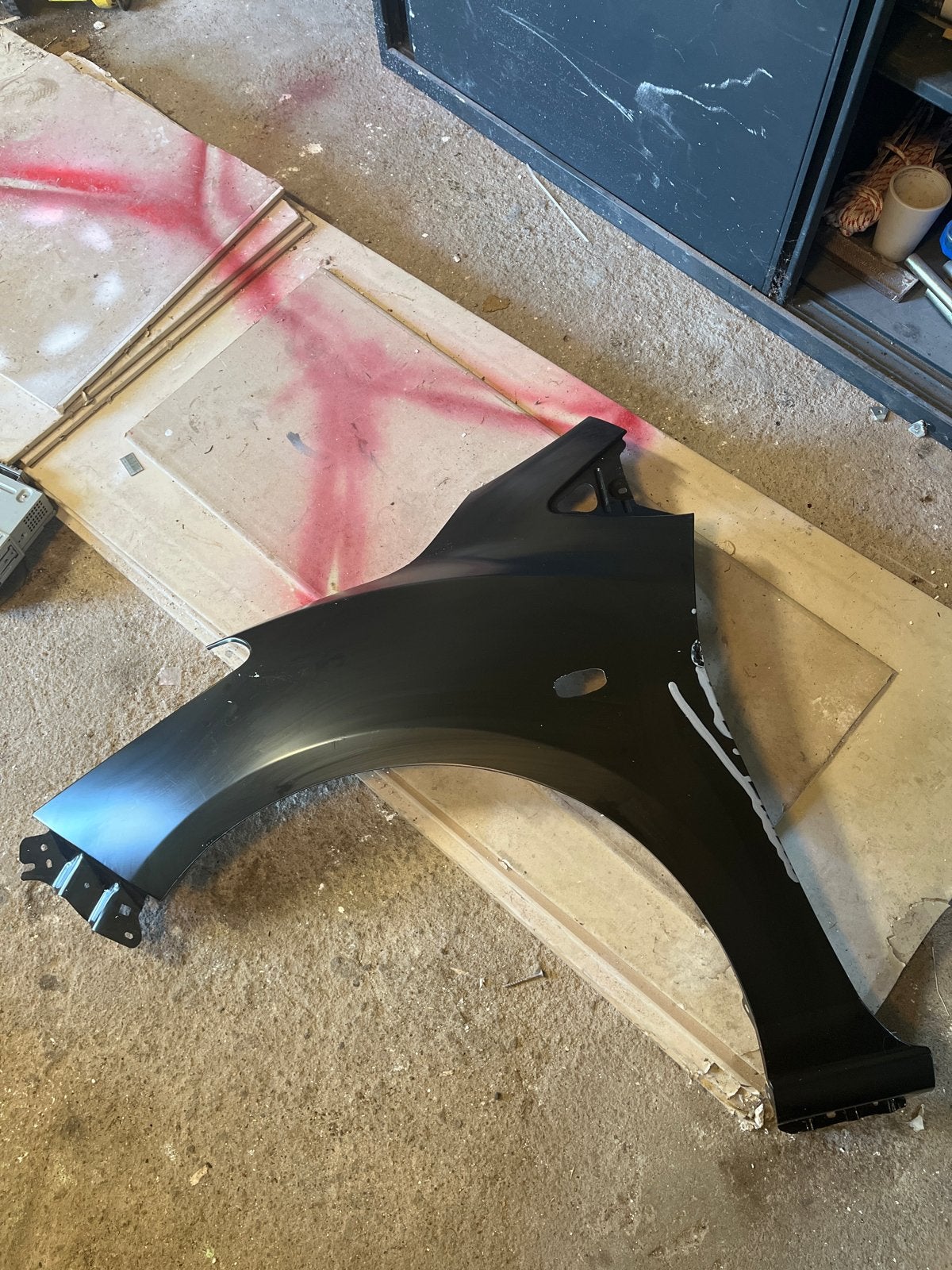 Linker voorscherm Mazda 2 voor 2007-2015, Gebruikt, Voor, Ophalen of Verzenden, Spatbord