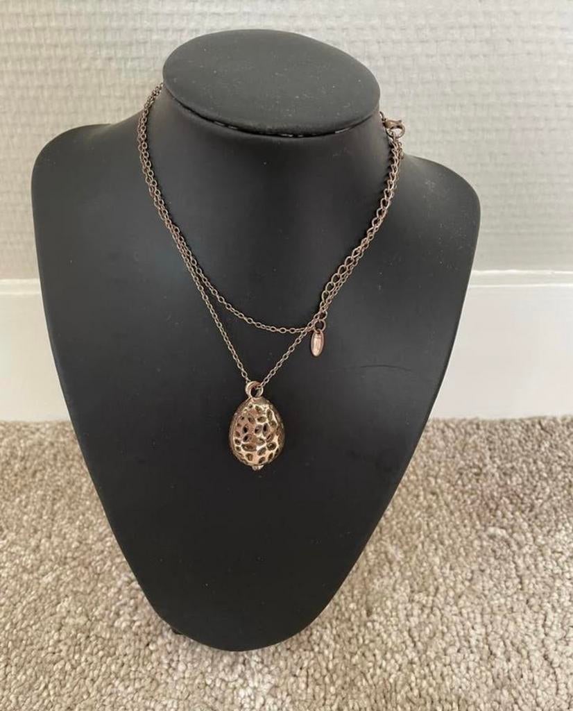 Elegante ketting met unieke hanger, Sieraden, Tassen en Uiterlijk, Kettingen, Ophalen of Verzenden, Zo goed als nieuw, Zilver