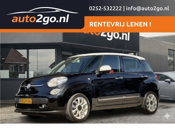 Fiat 500L 0.9 TWINAIR EASY TWO-TONE AIRCO LED LMV PDC, Auto's, Fiat, Gebruikt, Start-stop-systeem, Zwart, Origineel Nederlands