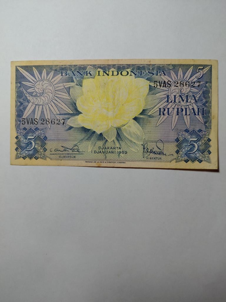 Indonesië 5 rupiah 1959, Ophalen of Verzenden, Zuidoost-Azië
