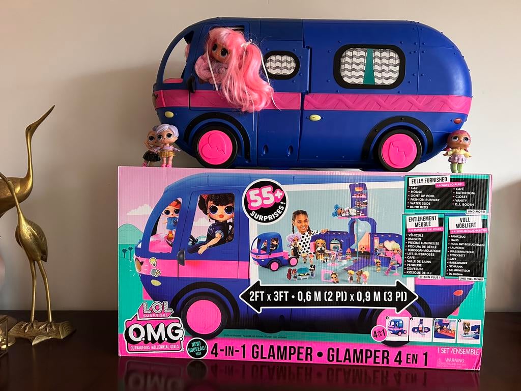 Z,g.a.n. L.O.L. Surprise! 4-in-1 Glamper (incl doos + extras, Ophalen of Verzenden, Zo goed als nieuw