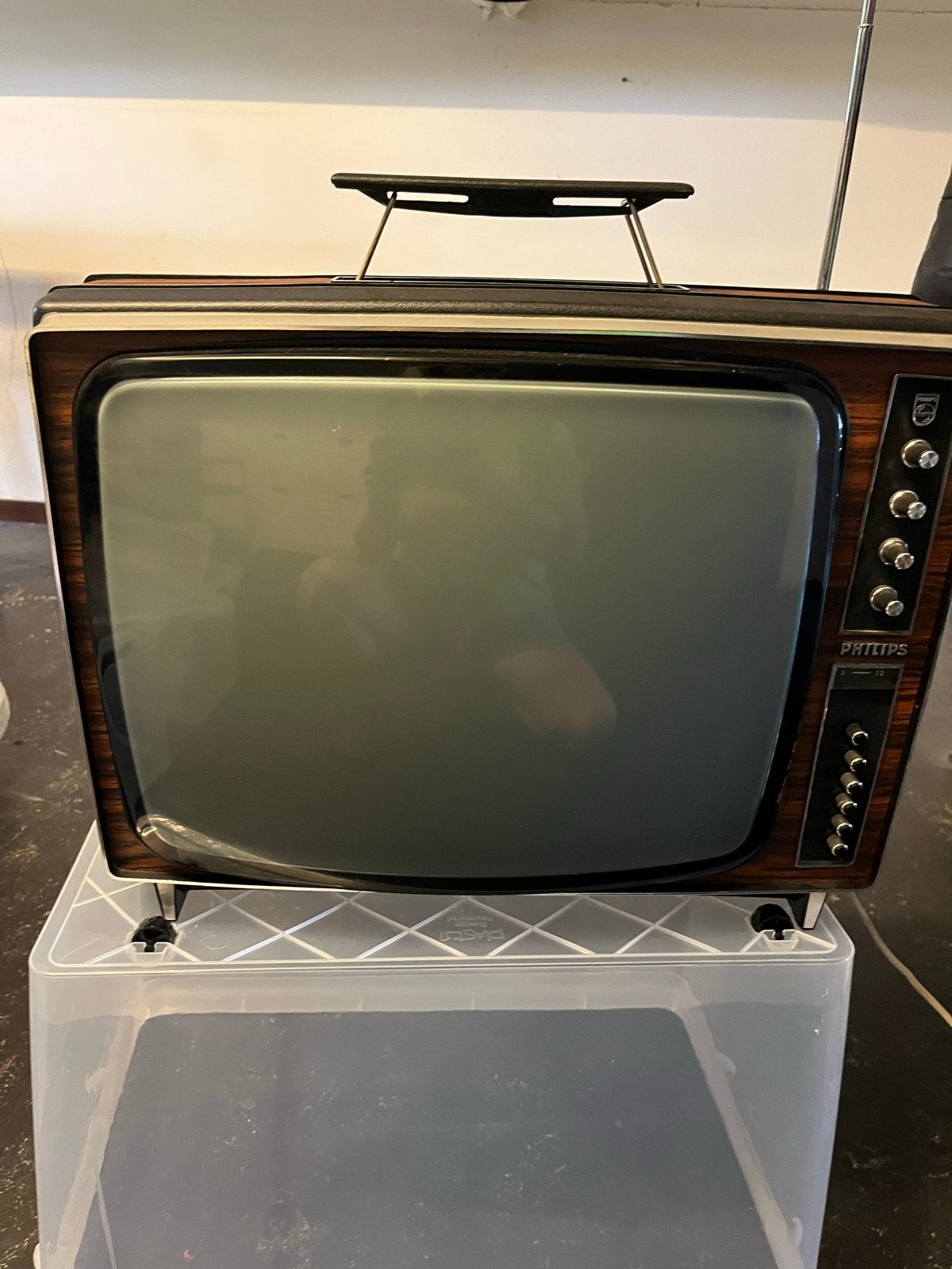 Vintage Philips draagbare televisie, Antiek en Kunst, Ophalen of Verzenden