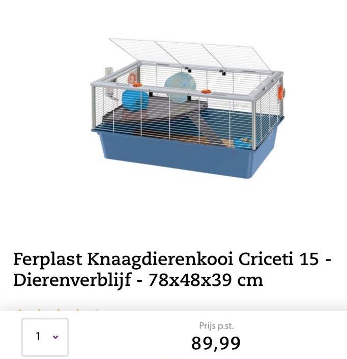 Hamsterkooi, Kooi, Muis, Zo goed als nieuw, 75 tot 110 cm