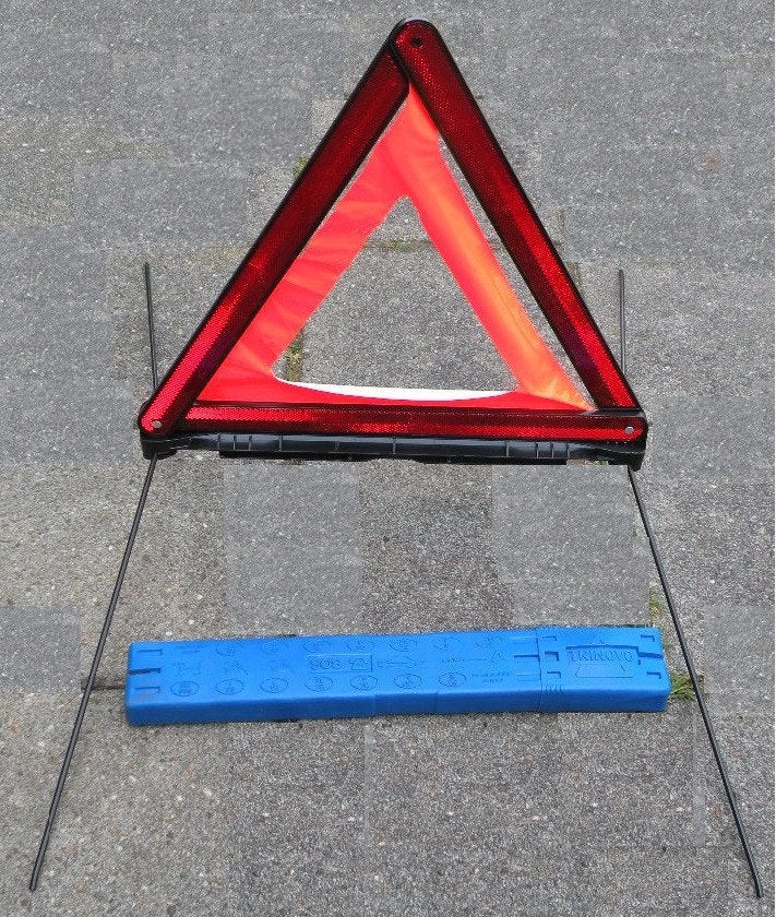Gevarendriehoek, opvouwbaar, met hoes., Auto diversen, Ophalen of Verzenden, Zo goed als nieuw