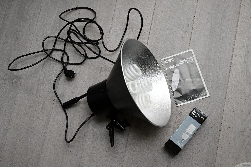 Calumet Quattro studiolamp met Spiraallampen 35W 240V 50Hz, Ophalen of Verzenden, Gebruikt, Dimbaar, Studiolamp