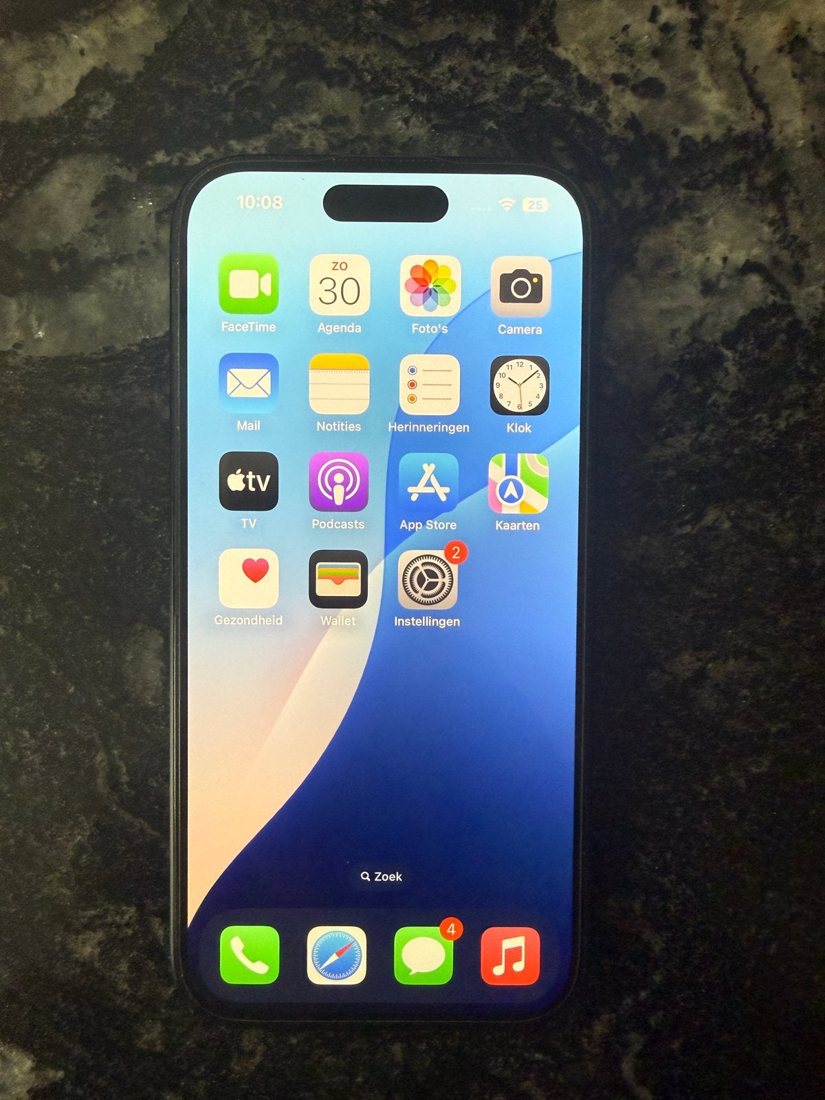 Nieuwe Apple iPhone 15 zwart - 128 GB - batterij 100%, Ophalen, 128 GB, IPhone 15, Zwart