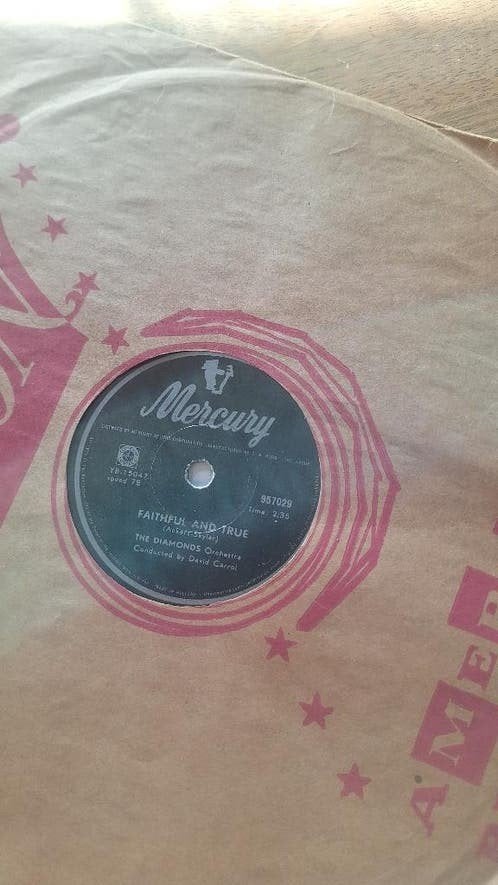 The Diamonds - Faithful And True (Mercury 957029) 78 toeren, Cd's en Dvd's, Vinyl Singles, Gebruikt, 10 inch, Voor 1960, Single